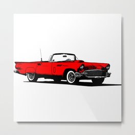 Red 1950s American Sports Car Metal Print