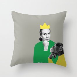 Jane Goodall Throw Pillow