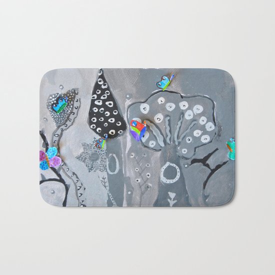 Paper Painting Forest #society6 Bath Mat