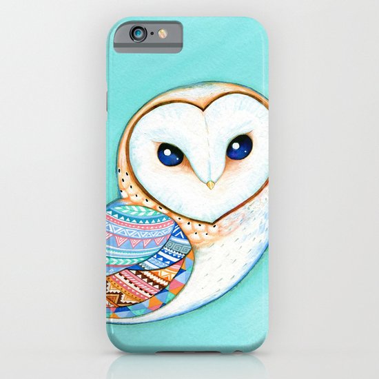 Tribal Pattern Barn Owl iPhone & iPod Case
