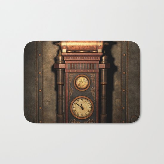 Steampunk Generator Bronze Bath Mat