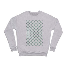 Quatrefoil (Olive & White Pattern) Crewneck Sweatshirt