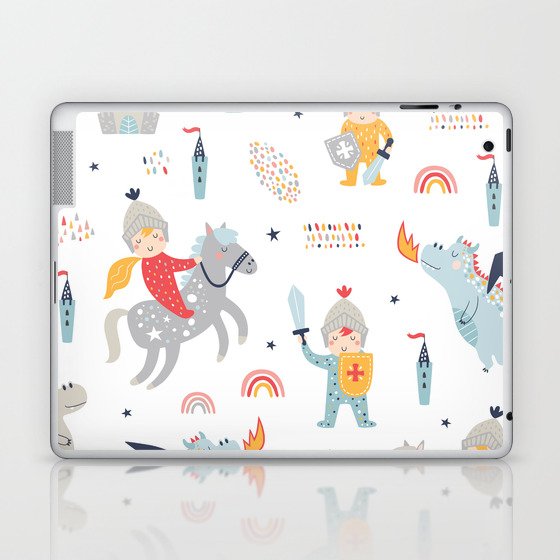 Magical Knight, Dragon & Castle Laptop & iPad Skin
