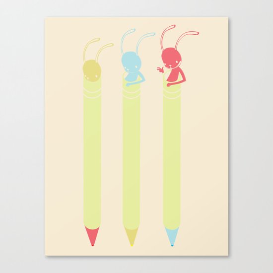 INK BUNNY & ROLL Canvas Print