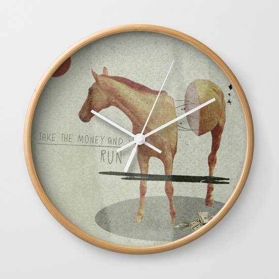 Take The Money and Run Wall Clock