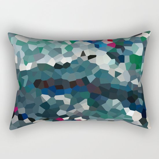 Emerald Sea Green Moon Love Rectangular Pillow