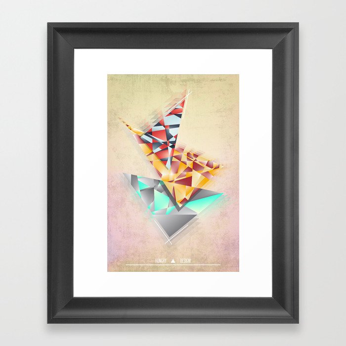 Triangle Rush! Framed Art Print