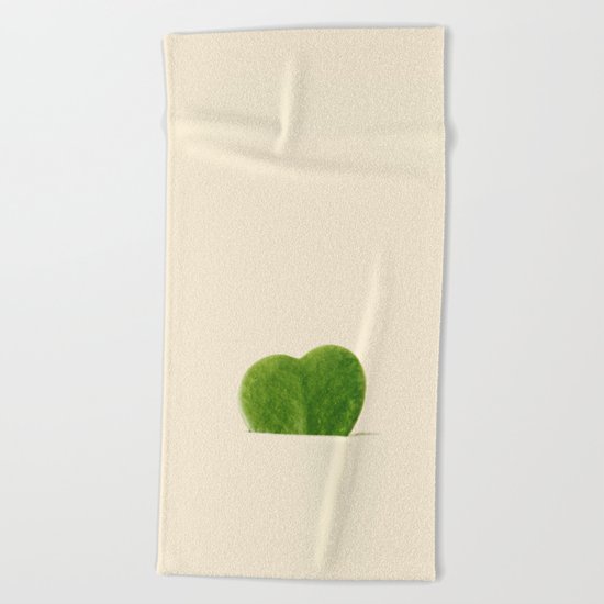cactus heart Beach Towel