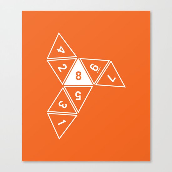 Unrolled D8 Canvas Print