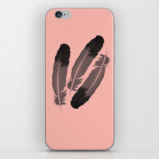 Pink & Feather iPhone & iPod Skin