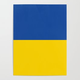 Ukraine Flag Print Ukrainian Country Pride Patriotic Pattern Poster