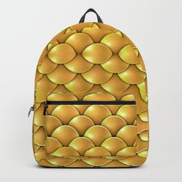 Lemon Yellow Gold Dragon or Mermaid Scales Backpack