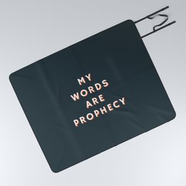 My words are Prophecy, Prophecy, Inspirational, Motivational Picnic Blanket