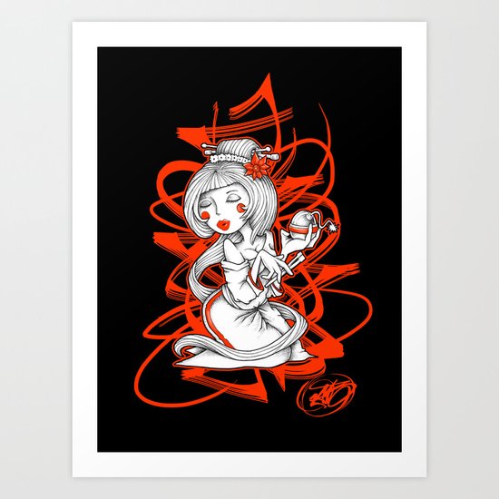 Geisha Art Print