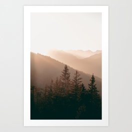 Sunset in the Mountains | Warm Colors | Landscape Photography Alps | Print Art Art Print