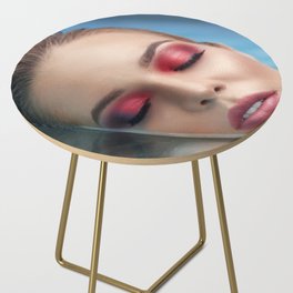 Do Androids Dream of Electric Sheep; female dreaming in water portrait color photograph - photography - photographs Side Table
