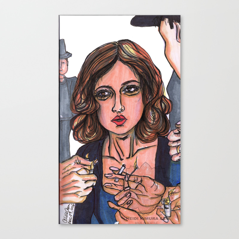 Monica Bellucci Art Print Fashion Illustration Celebrity Portrait Digital Art Fashion Room D Canvas Print