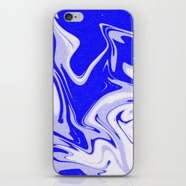 Blue Wavy Grunge iPhone Skin