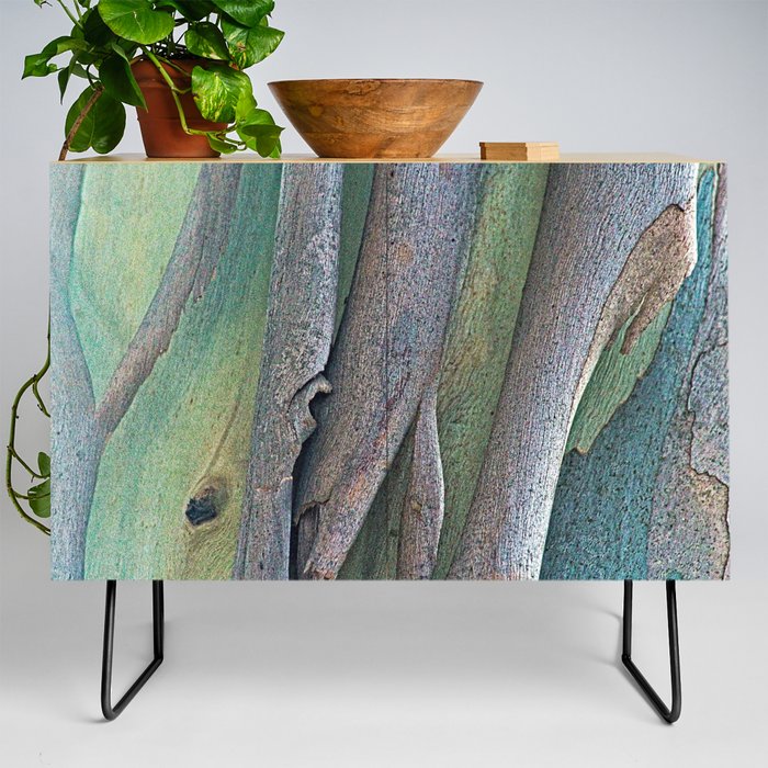 Eucalyptus Tree Bark and Wood Abstract Natural Texture 52 Credenza