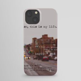 perks of being a wallflower - happy + sad iPhone Case