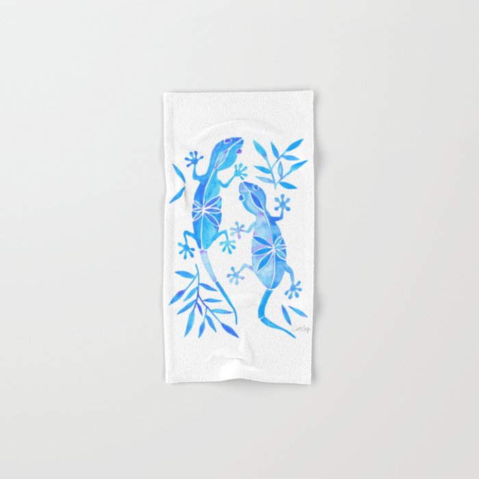 Geckos – Blue Palette Hand & Bath Towel