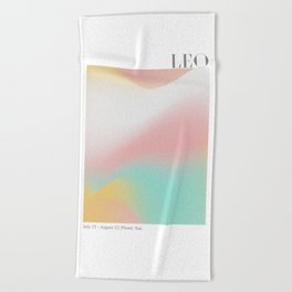 Leo Abstract Aura Beach Towel