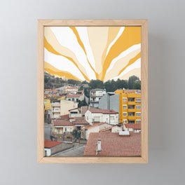 Rooftop Hills in Montserrat, Spain Framed Mini Art Print