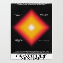 Gratitude Mindset Aura Gradient  Poster