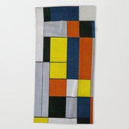 Piet Mondrian (Dutch, 1872-1944) - Title: No. VI / COMPOSITION No. II  - Date: 1920 - Style: De Stijl (Neoplasticism) - Genre: Abstract, Geometric Abstraction - Medium: Oil on canvas - Digitally Enhanced Version (2000 dpi) - Beach Towel