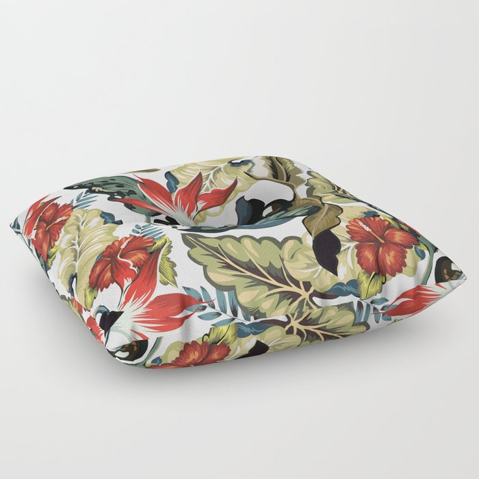 Tropical Frenchie Floor Pillow
