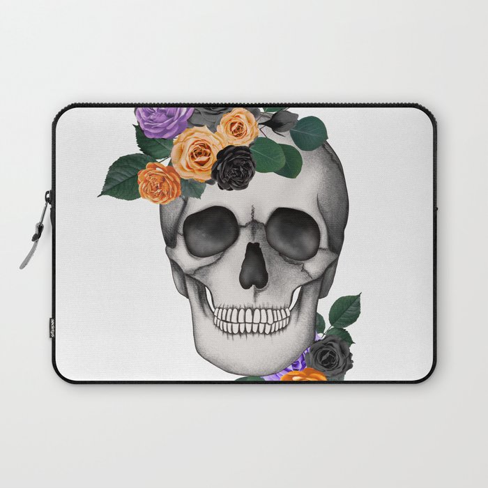 Flowers Scull Laptop Sleeve