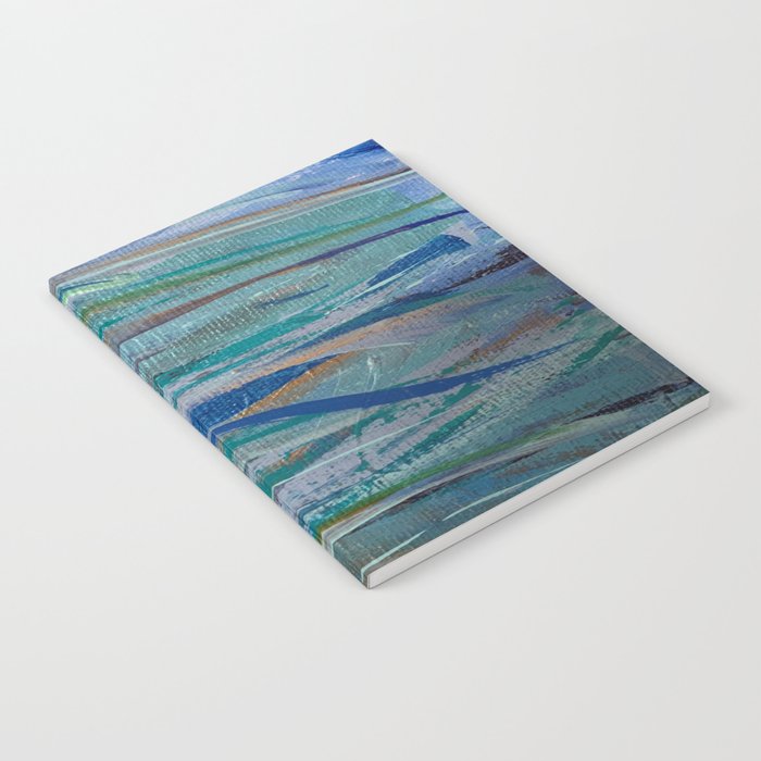 The Waves are Horizontal abstract painting  Notebook