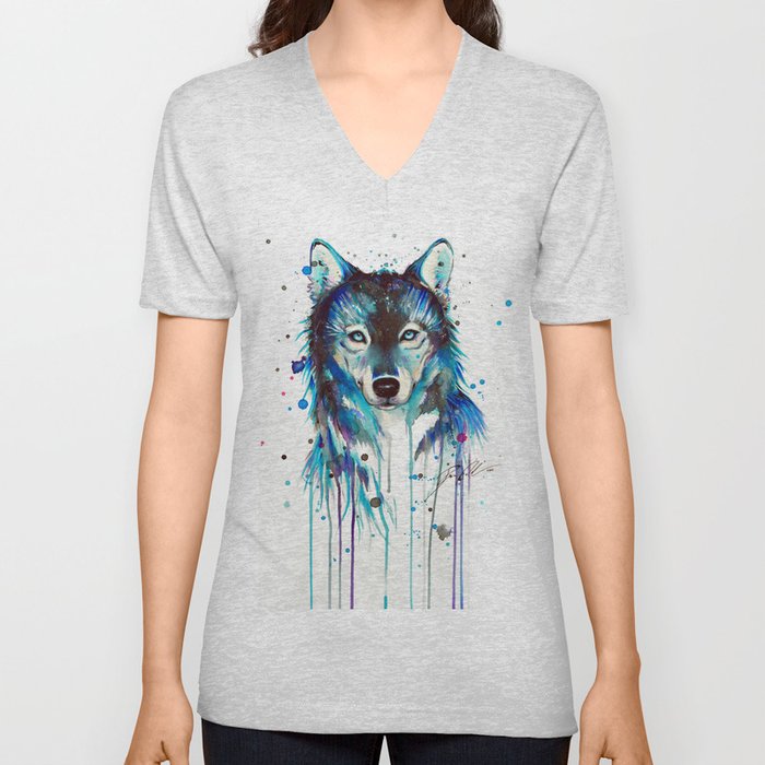 -Dark Wolf- V Neck T Shirt