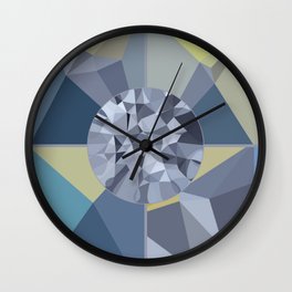 Diamond Grading Gemstones Collection Wall Clock | Officeart, Beachy, Diamondart, Coastalcolors, Graphicdesign, Jewelrystoreart, Mixedmedia, Homedesign, Jewelryart, Ink 
