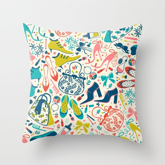 Heels and Handbags Throw Pillow