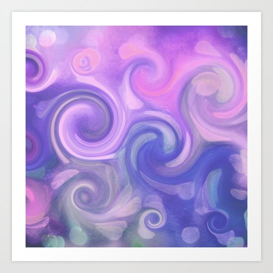 purple swirl Art Print