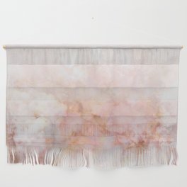 Beautiful Pink and Gold Ombre marble under snow Wall Hanging