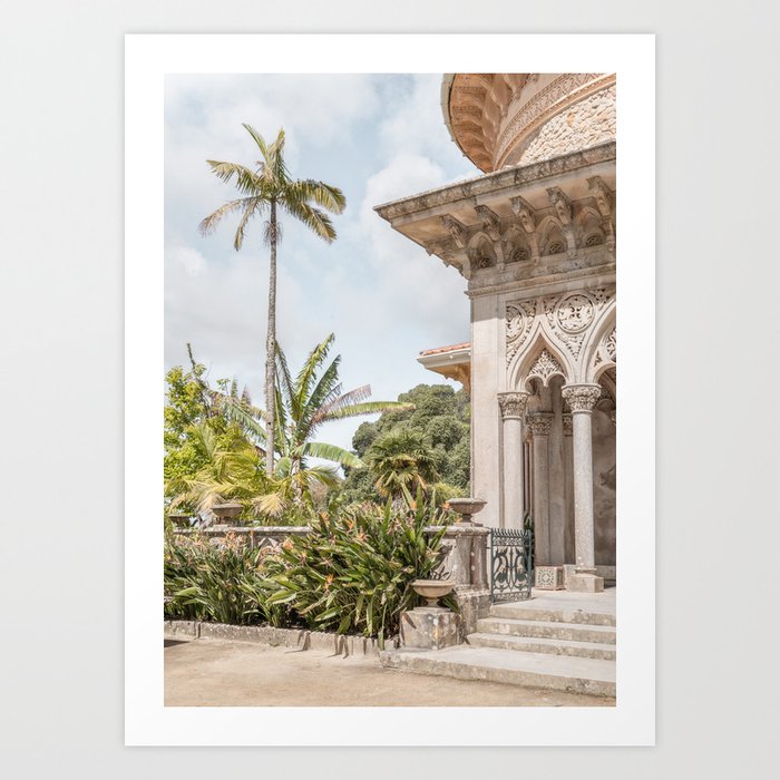 Sintra Palace Entry | Pastel Color Travel Photography in Portugal Art Print | Botanical Garden in Europe Art Print