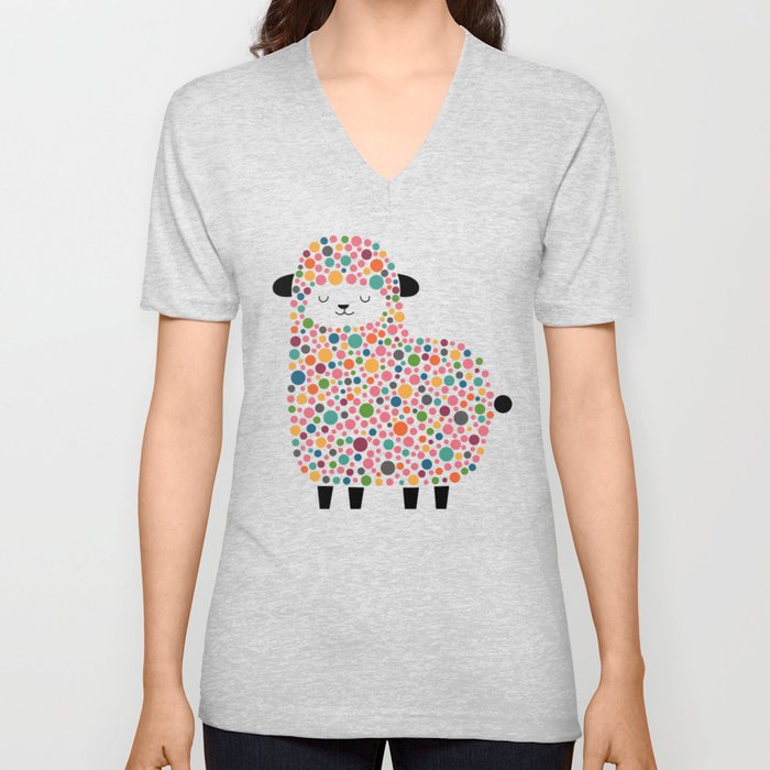 Bubble Sheep V Neck T Shirt