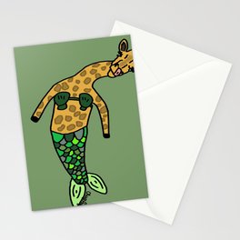Gina the Giraffe Mermaid Stationery Cards