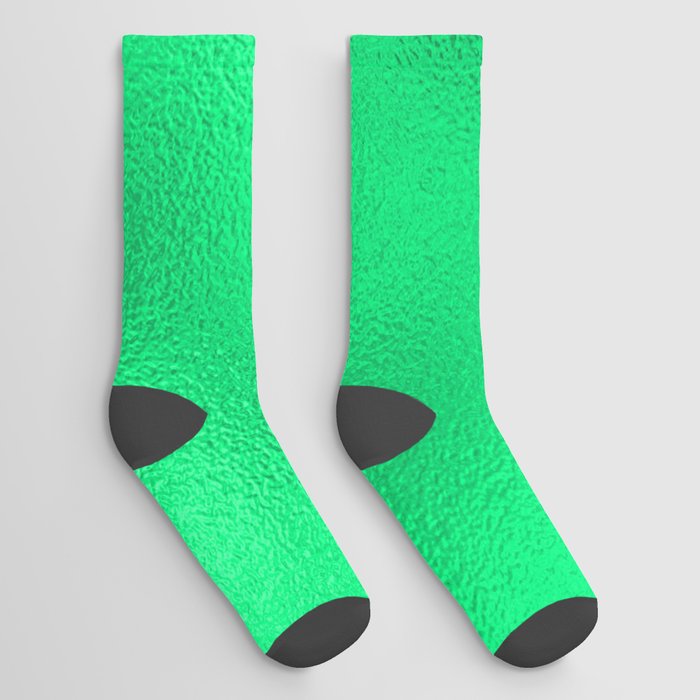 Green Neon Glass Foil Modern Collection Socks