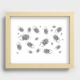 Creepy Cockroach Pattern Recessed Framed Print