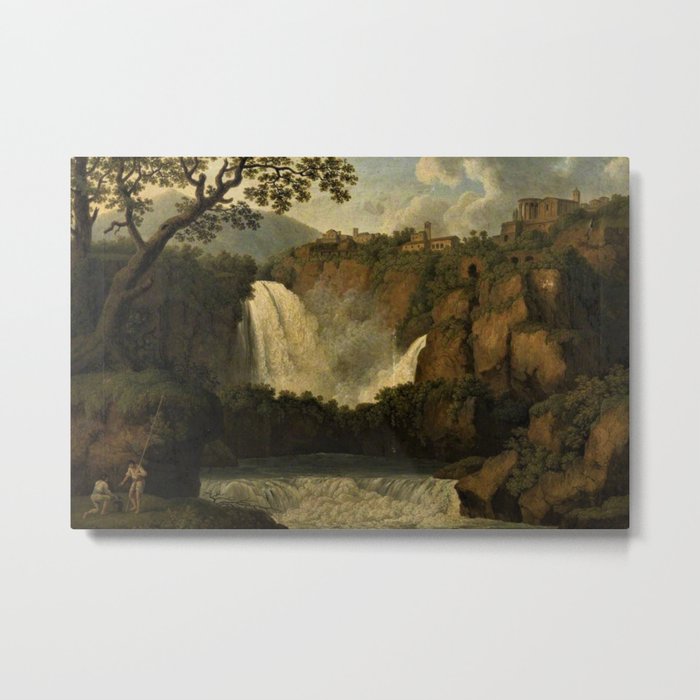 Waterfalls of Tivoli, Lazio, Italy by Jakob Philipp Hackert Metal Print