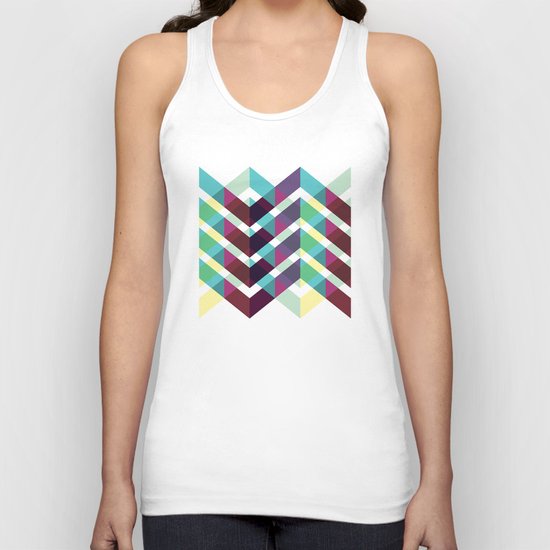 Zig Zag Pattern Unisex Tank Top