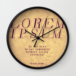 LOREM IPSUM Wall Clock