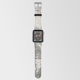USA, San Bernardino City Map - Minimal Aesthetic Apple Watch Band