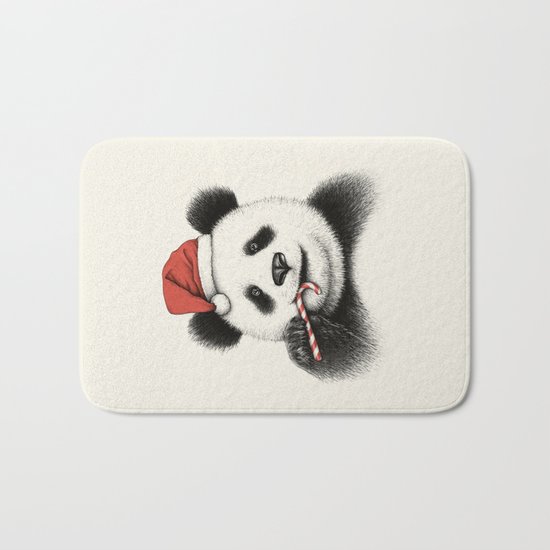 Festive Panda Bath Mat
