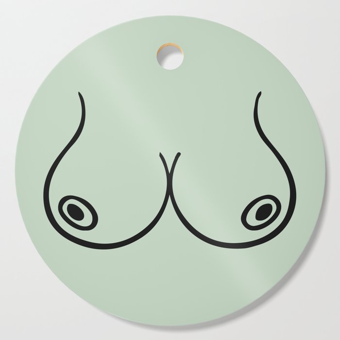 Abstract Female Breast Signs. Hand Drawn Feminist Set Women Boobs