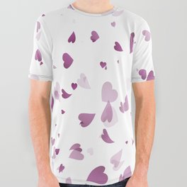Hearts Pattern 50 All Over Graphic Tee