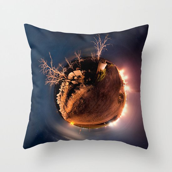 Salton Sea Polar Panoramic Throw Pillow